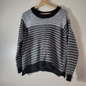 Merona Black and White Long Sleeve Sweater